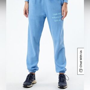 PACSUN BOYS LIE “I am not where you left me” Blue Joggers SZ SMALL